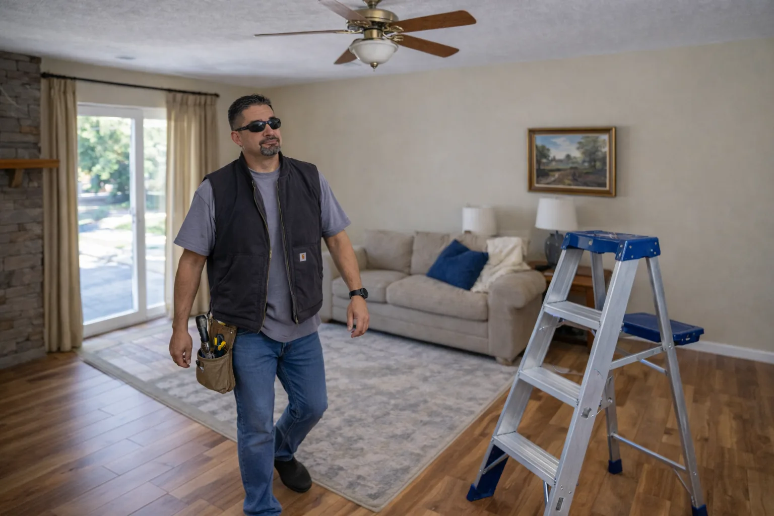 Ceiling fan installation in Stockton CA